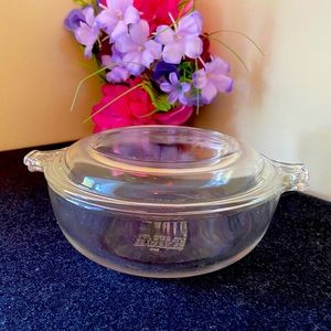 Pyrex Clear Casserole Dish 20oz -600ml. #019 with lid. Good vintage condition!